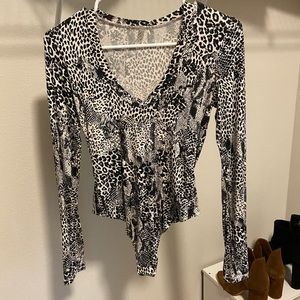 Free people long sleeve bodysuit